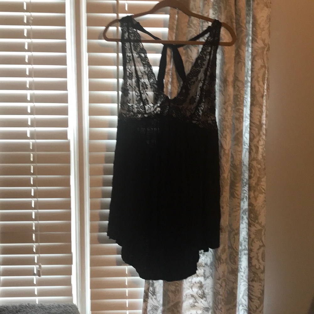 Black lace lingerie